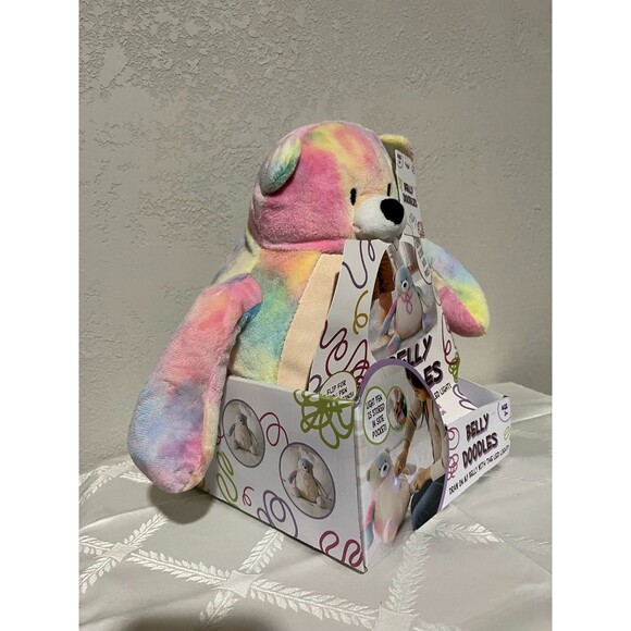 BELLY DOODLES PLUSH BEAR DRAW ON BELLY WITH INCLUDED LED LIGHT PEN AGES 3+ - Picture 3 of 5